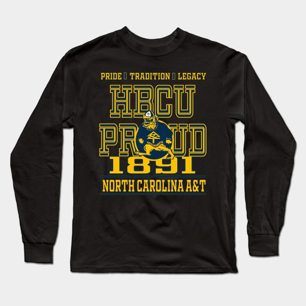 North Carolina A&T 1891 University Apparel Long Sleeve T-Shirt by HBCU Classic Apparel Co